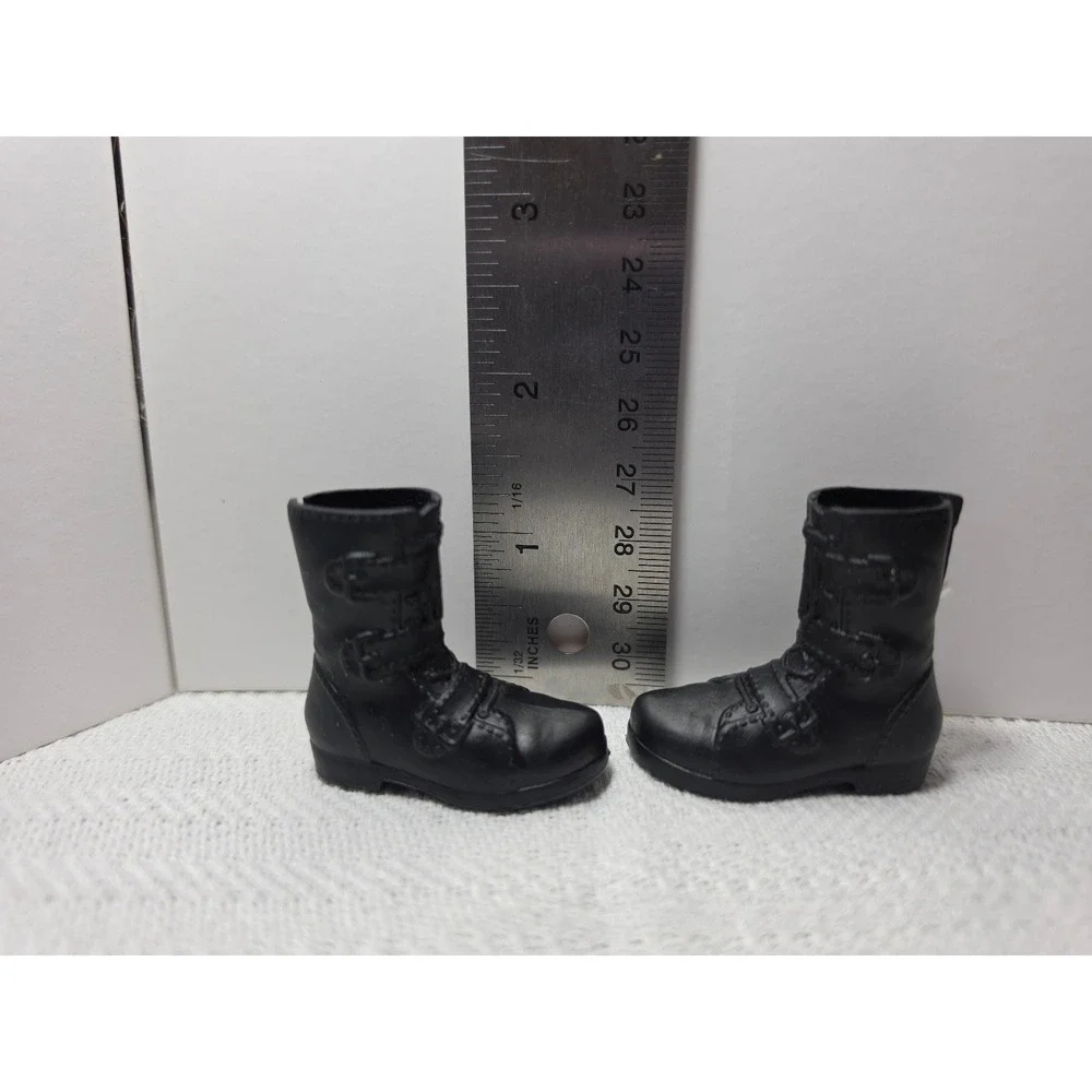 vintage black boots for a 12-inch‎ action figure, G.I. Joe Man replacement shoes